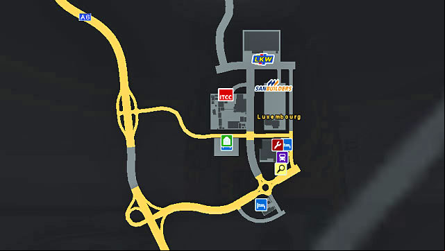 The city is located near a major intersection of roads leading south-north and east-west - Benelux (Belgium, the Netherlands, Luxembourg) | Cities - Cities - Euro Truck Simulator 2 Game Guide