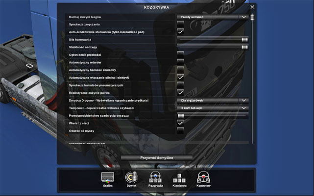 Gearbox type - You can change your gearbox type here - ETS2: Steering configuration Guide - Controls - Euro Truck Simulator 2 Game Guide