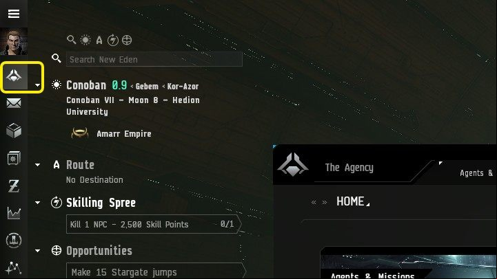 Missions in EVE Online are received from independent characters (NPCs), the so-called Agents youll find in The Agency tab - EVE Online: Missions - how to start? - FAQ - EVE Online Guide