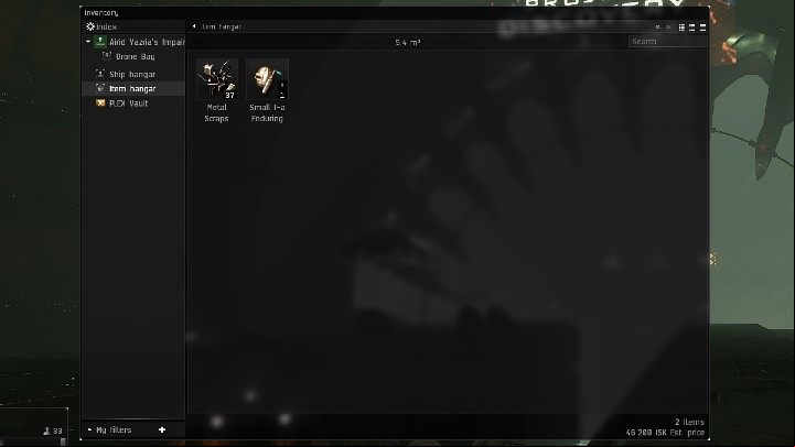 You store all your items in the inventory (raw materials, ships modifications), as well as ships themselves - EVE Online: Interface - key elements - Basics - EVE Online Guide