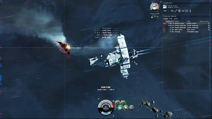 In the course of this brief but intense training in EVE Online, you will learn the basics of ship control and combat: changing the camera view, orbiting around the target, blocking the target, attacking, and using additional offensive modules - EVE Online: Tutorial 2021 - Basics - EVE Online Guide