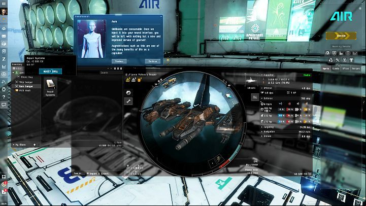 The new tutorial in EVE Online now also tackles more complex mechanics, such as arming the ship (fitting), or developing skill points - EVE Online: Tutorial 2021 - Basics - EVE Online Guide