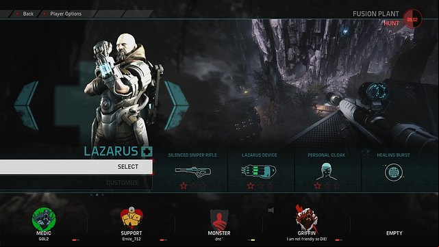 Lazarus is the second character from the Medic class - Medic - Hunters - Evolve - Game Guide and Walkthrough