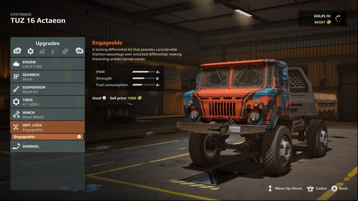 This element cannot be modified, and its availability depends on the specific vehicle model - Expeditions MudRunner: Best upgrades - Basics - Expeditions MudRunner Guide