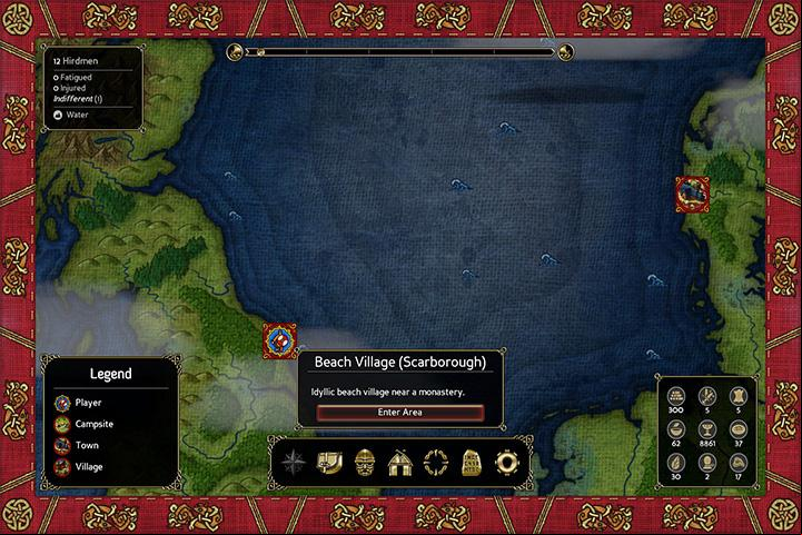 World map. - Navigating the world map and camping - The Basics - Expeditions: Viking Game Guide