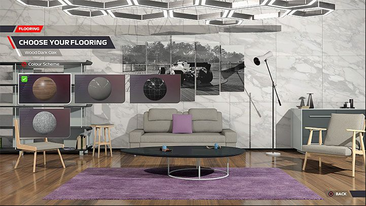 The My Place window lets you furnish your place - F1 22: F1 Life - menu description - Basics - F1 22 Guide