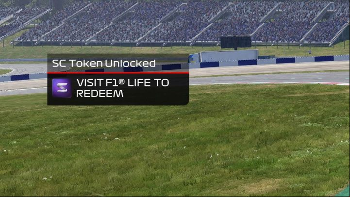The game informs about getting each new token (example in the picture) - F1 22: Supercars and challenges - Pirelli Hot Laps - Basics - F1 22 Guide