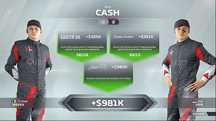 In the case of the main sponsor, you can count on getting a bonus at the end of the season - F1 22: Career - tips and team management - Basics - F1 22 Guide