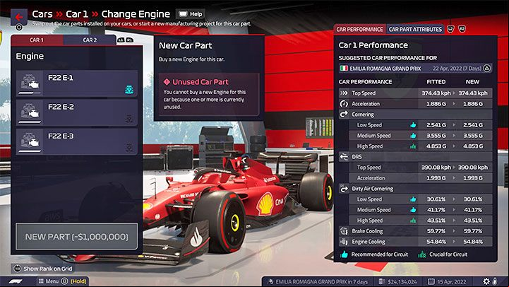 Excessive engines, ERS and gearboxes can put a strain on your budget - F1 Manager 2022: Finances and Board - Basics - F1 Manager 2022 Guide