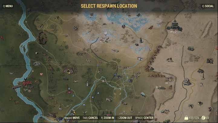 After death, you can respawn in one of the earlier discovered locations. - Starting Tips for Fallout 76 - Gameplay basics - Fallout 76 Guide