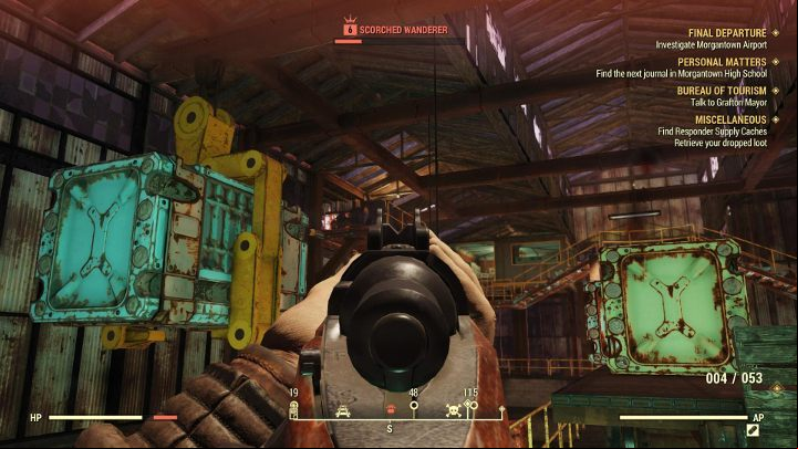 The crown above a nameplate indicates that this is a miniboss. - Starting Tips for Fallout 76 - Gameplay basics - Fallout 76 Guide