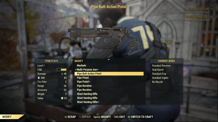 Repair your toys and equipment on a regular basis. - Starting Tips for Fallout 76 - Gameplay basics - Fallout 76 Guide