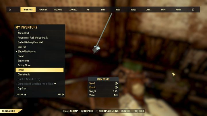 Collect items made out of wood. - How to get wood in Fallout 76? - FAQ - Fallout 76 Guide