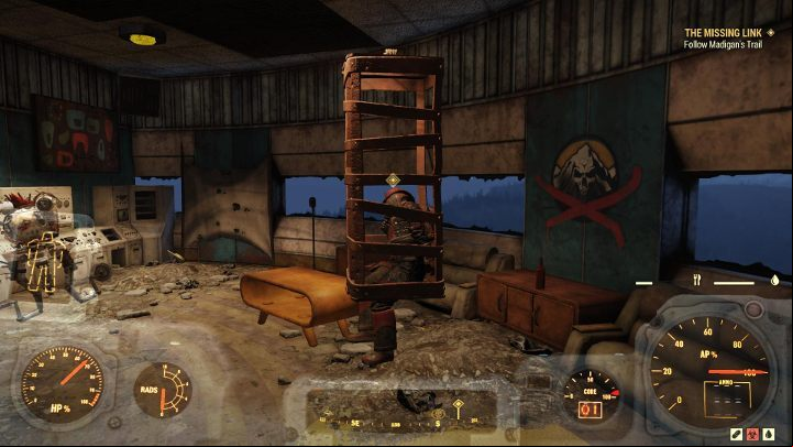 After completing the Signal Strength quest, youll be able to go upstairs to Madigan - but itll turn out that hes already dead - The Missing Link - Fallout 76 Walkthrough - Main missions - Fallout 76 Guide