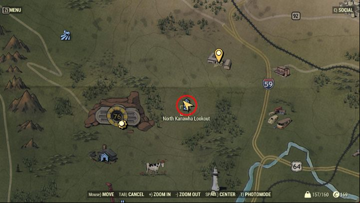North Kanawha Lookout is near Vault 76 - Interesting locations worth checking out in Fallout 76 - Gameplay basics - Fallout 76 Guide
