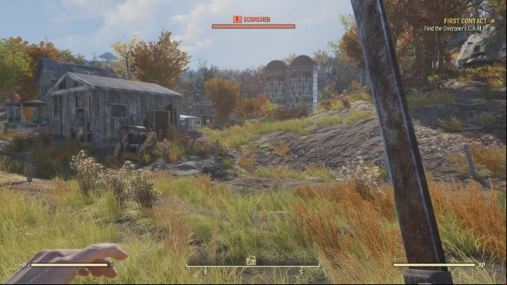 The destroyed sawmill is one of the locations you will come across on your path to the Overseers camp. - First - Fallout 76 Walkthrough - Main missions - Fallout 76 Guide