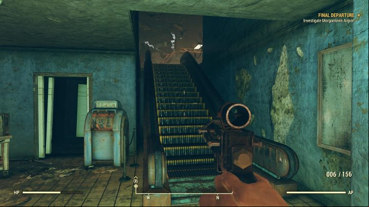 Go up the stairs and turn left. - Final Departure - Fallout 76 Walkthrough - Main missions - Fallout 76 Guide