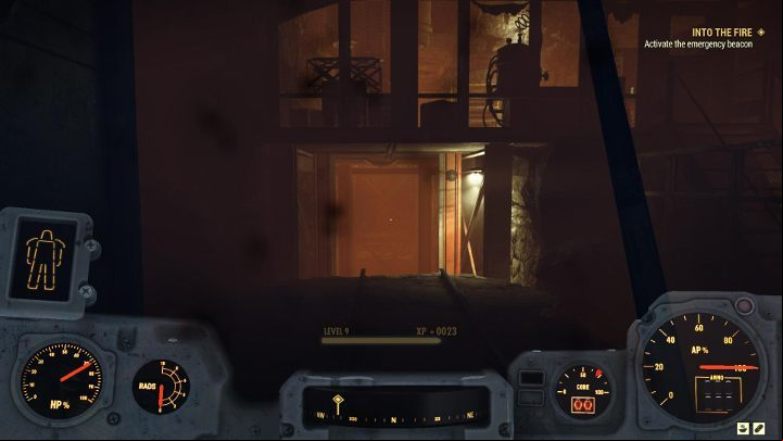 In the place shown in the picture above, you have to start going down - use the nearby stairs - Into the Fire - Fallout 76 Walkthrough - Main missions - Fallout 76 Guide