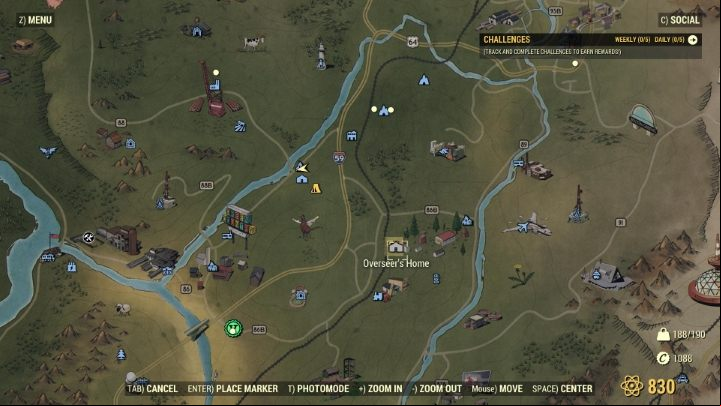 The Overseers house will be marked on the map. - Fallout 76 Wastelanders: The New Arrivals walkthrough - Walkthrough - Fallout 76 Guide