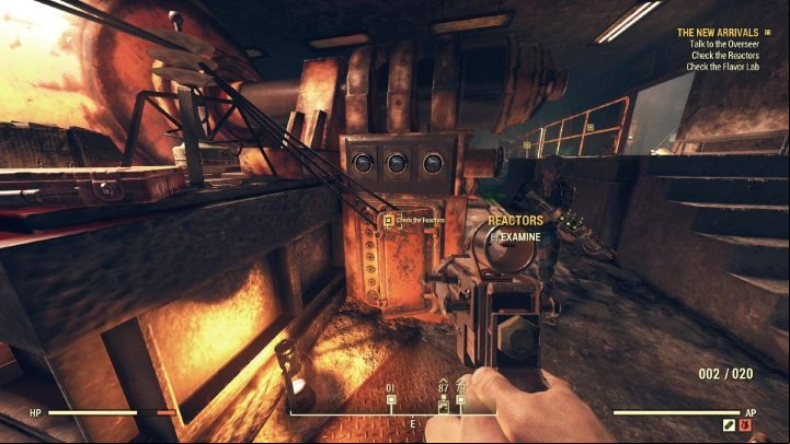 The reactor is located in the lower part of the room. - Fallout 76 Wastelanders: The New Arrivals walkthrough - Walkthrough - Fallout 76 Guide