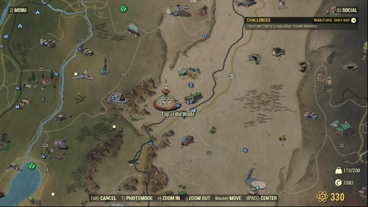 Head to the Top of the World location. - Fallout 76 Wastelanders: Strange Bedfellows walkthrough - Walkthrough - Fallout 76 Guide