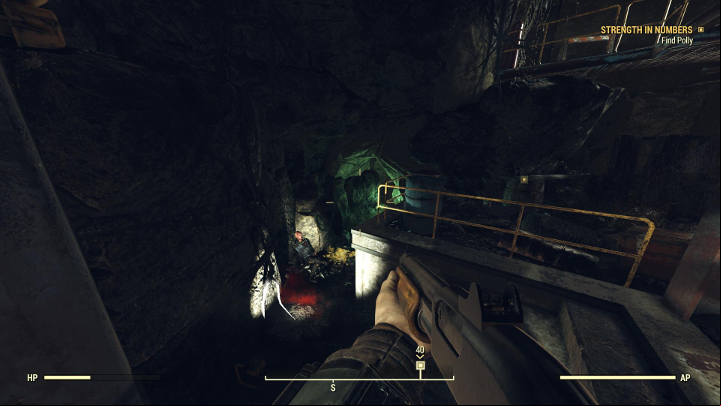 Go to the tunnel with the green glow. - Fallout 76 Wastelanders: Strength in Numbers walkthrough - Walkthrough - Fallout 76 Guide