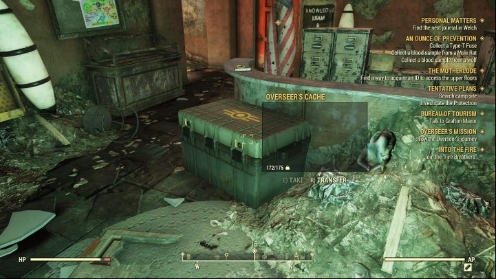 You will quickly find yourself in a room with a gas mask. - How to get a gas mask in Fallout 76? - FAQ - Fallout 76 Guide