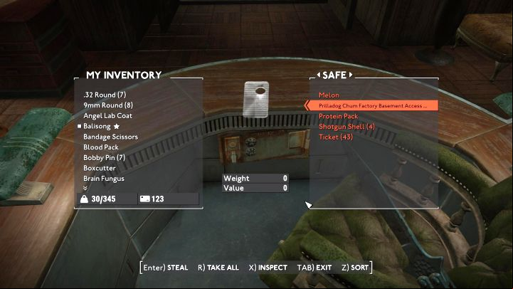 Take the key and return upstairs to Harvin's office, where you could talk to him about his problem earlier - Fallout London: How to open the gate at Prilladog Food Factory? - Exploration - Fallout London Guide