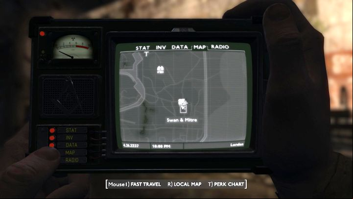 You can also obtain good items by going to Swan & Miter, the hideout of the Vagabonds gang - visiting this faction's headquarters is 1 of the 2 quests received after completing the prologue - Fallout London: How to get your first weapon? - Equipment - Fallout London Guide