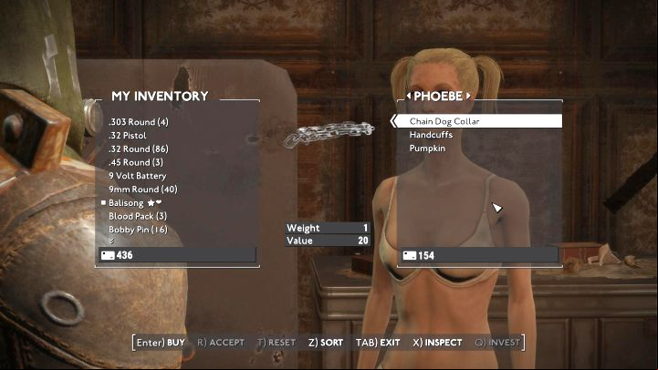 There you will meet several scantily dressed ladies with whom you can trade - Fallout London: Are there romances? - Factions and companions - Fallout London Guide