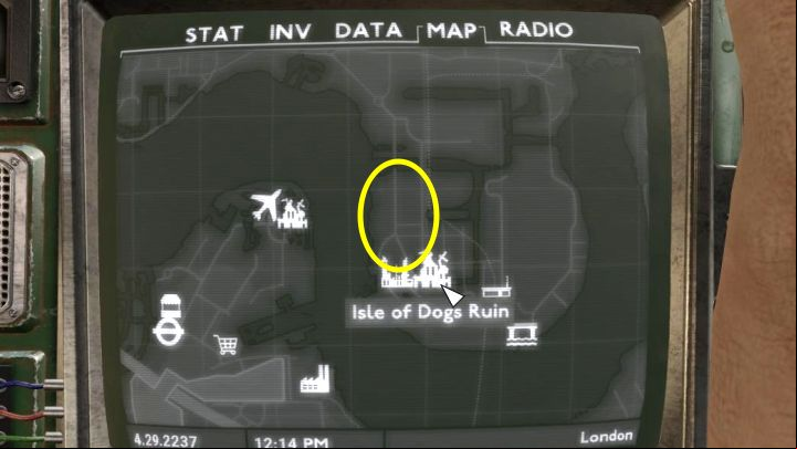Millwall is the easiest to access because it's a location you've already visited as part of the Vagabonds storyline - traveling to this region is described on the How to get to Millwall - Fallout London: How to get Lapel Pin from IODS Enforcer Captain? - Quests - Fallout London Guide