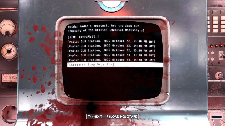 Interact with the terminal - Fallout London: How to stop the train in The Train Job quest? - Quests - Fallout London Guide