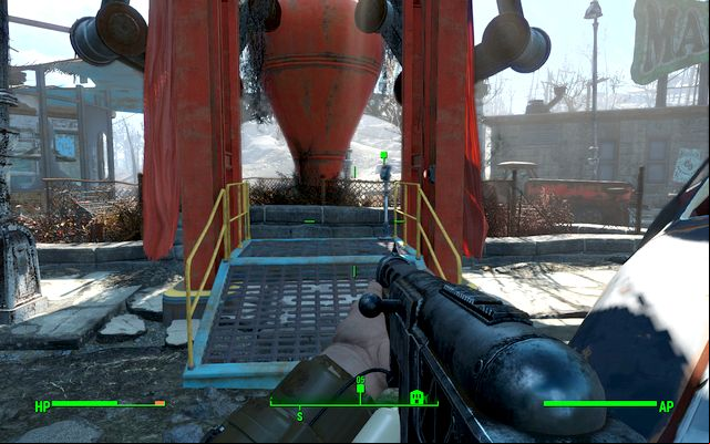 The elevator that leads to the tower where you will meet the Director - Fallout 4: Report to the Director of the General Atomics Galleria - Side quests in other locations - Fallout 4 Game Guide & Walkthrough
