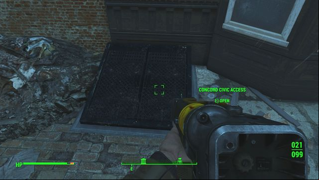 In the city you will find at least 3 entrances to the sewers. - Fallout 4: Concord - Sanctuary - Sector 1 - Fallout 4 Game Guide & Walkthrough