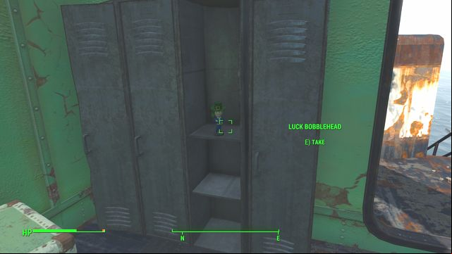 On the higher deck of the same ship you will find Luck bobblehead - Fallout 4: Spectacle Island - The Castle - Sector 7 - Fallout 4 Game Guide & Walkthrough