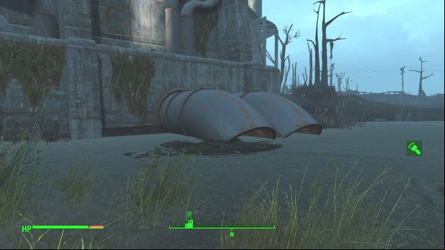 To get into the building, you need to enter one of the pipes. - Fallout 4: Poseidon Energy (Southern Boston) - Southern Boston - Sector 9 - Fallout 4 Game Guide & Walkthrough