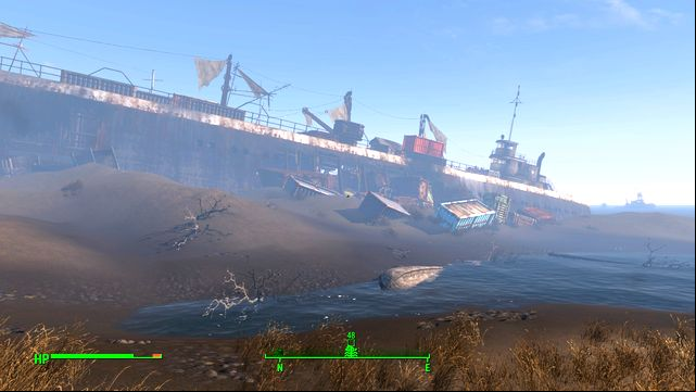 FMS Northern Star is a huge shipwreck occupied by gunners and mirelurks - Fallout 4: Wreck of the FMS Northern Star - Southern Boston - Sector 9 - Fallout 4 Game Guide & Walkthrough