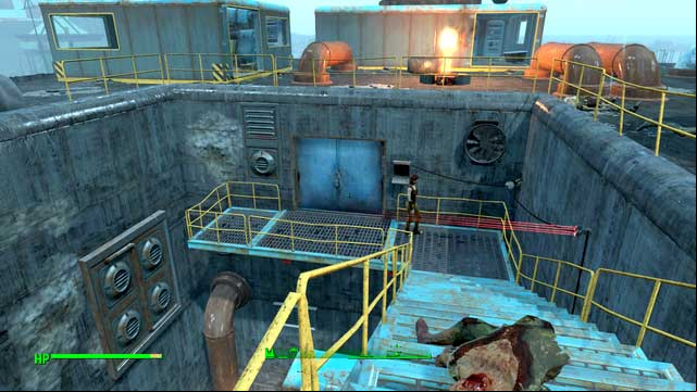 Entrance to the secret laboratory can be found at the stairs from the roof - Fallout 4: Diamond City Blues - Side quests in Diamond City - Fallout 4 Game Guide & Walkthrough