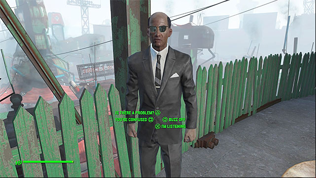 Explore the upper part of the market and you will find Malcolm - Fallout 4: Diamond City Blues - Side quests in Diamond City - Fallout 4 Game Guide & Walkthrough