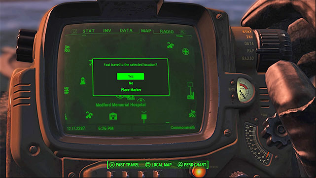 Quick travel is a very useful function available in the game - Fallout 4: World exploration - Basics - Fallout 4 Game Guide & Walkthrough
