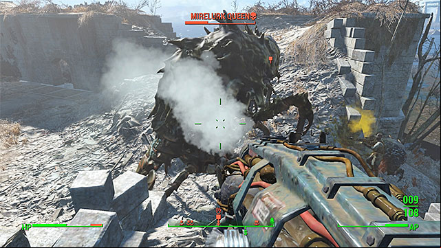 Attack the queen from safe distance and use a good weapon - Fallout 4: Taking Independence - Major quests for Minutemen faction - Fallout 4 Game Guide & Walkthrough