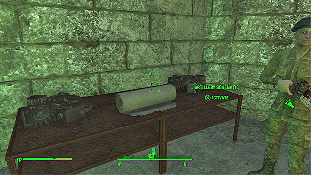 Find the artillery schematic in the armory - Fallout 4: Old Guns - Major quests for Minutemen faction - Fallout 4 Game Guide & Walkthrough