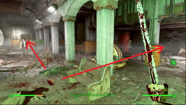 Two roads lead to the basement: straight next to the metro car or to the right - Fallout 4: The Big Dig - Side quests in Goodneighbor - Fallout 4 Game Guide & Walkthrough
