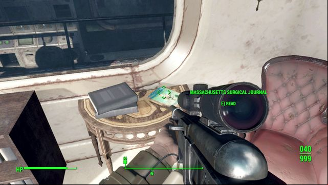 The surgical journal is inside Lorenzos prison - Fallout 4: The Secret of Cabot House - Side quests in Cabot House - Fallout 4 Game Guide & Walkthrough