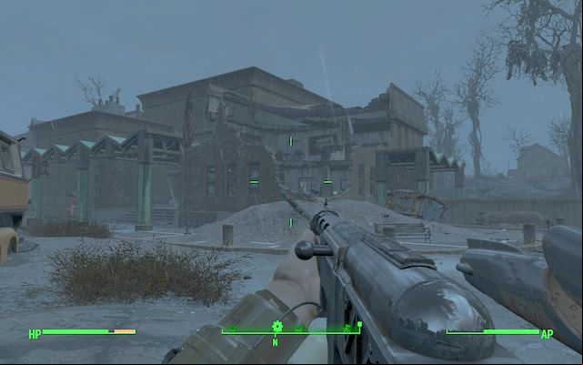 Entrance to the school - vault 75 - Fallout 4: Malden Middle School - Malden - Sector 2 - Fallout 4 Game Guide & Walkthrough