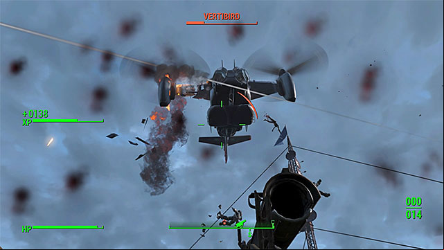 Use rocket launcher to shoot down Vertibirds - Fallout 4: With Our Powers Combined - Minor quests for Minutemen faction - Fallout 4 Game Guide & Walkthrough