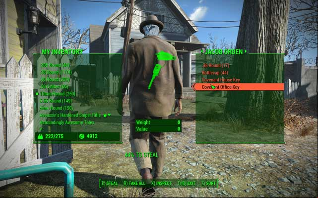 Each of the locals has a key to the closed door - Fallout 4: Human Error (Covenant) - Side quests in other locations - Fallout 4 Game Guide & Walkthrough