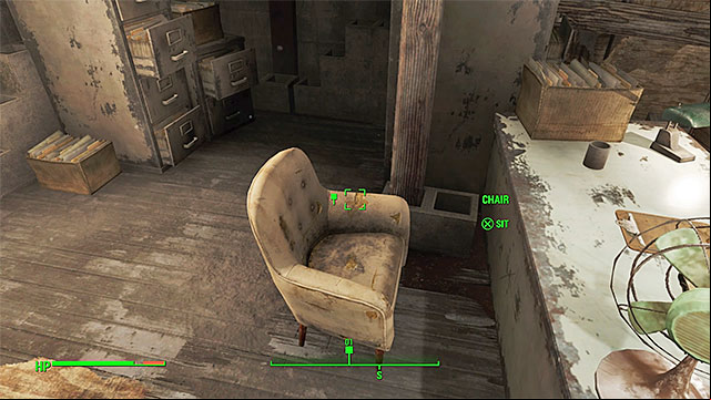 Sit in the chair before you start talking to Valentine - Fallout 4: Getting A Clue - Main story - Fallout 4 Game Guide & Walkthrough