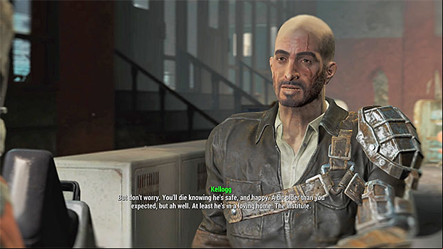 The encounter with Kellogg must end in a fight - Fallout 4: Reunions - Main story - Fallout 4 Game Guide & Walkthrough