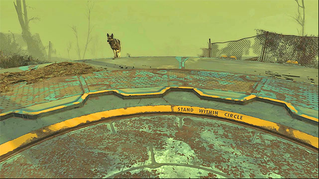 Stand on the round platform - Fallout 4: How to return to Vault 111 after the prologue? - FAQ - Fallout 4 Game Guide & Walkthrough